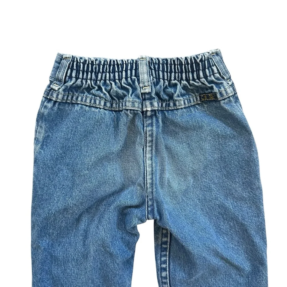Vintage 80s 90s OshKosh B'Gosh Medium Wash Bare Back Jeans Talon 42 Zipper Sz 4